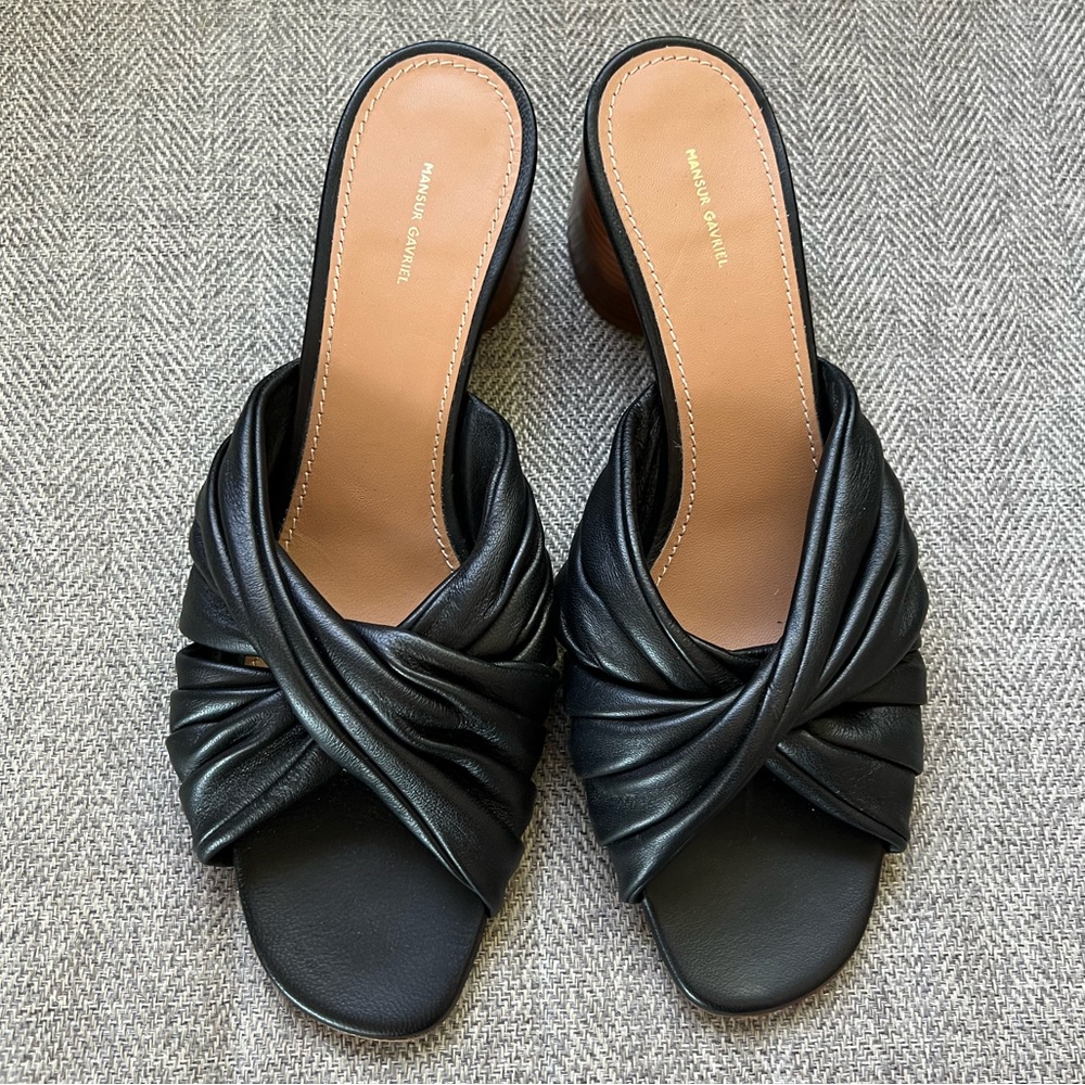 Mansur Gavriel Ruched Open Toe Mule - Picture 2 of 3